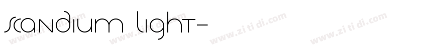 Scandium Light字体转换